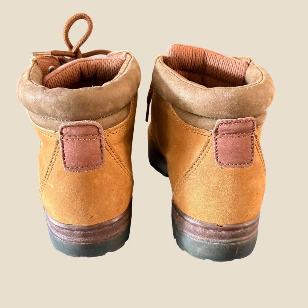 Timberland Euro Hiker Mens 7.5 M Wheat Nubuck Leather Boots 69386 Tan Brown